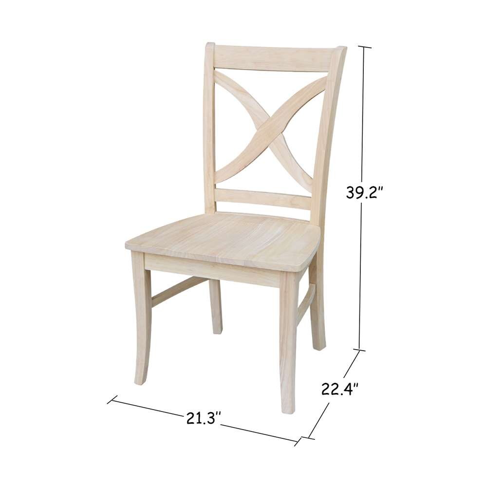 International Concepts - Vineyard Curved X Back Chair (Set of 2) - C-14P veiw 4