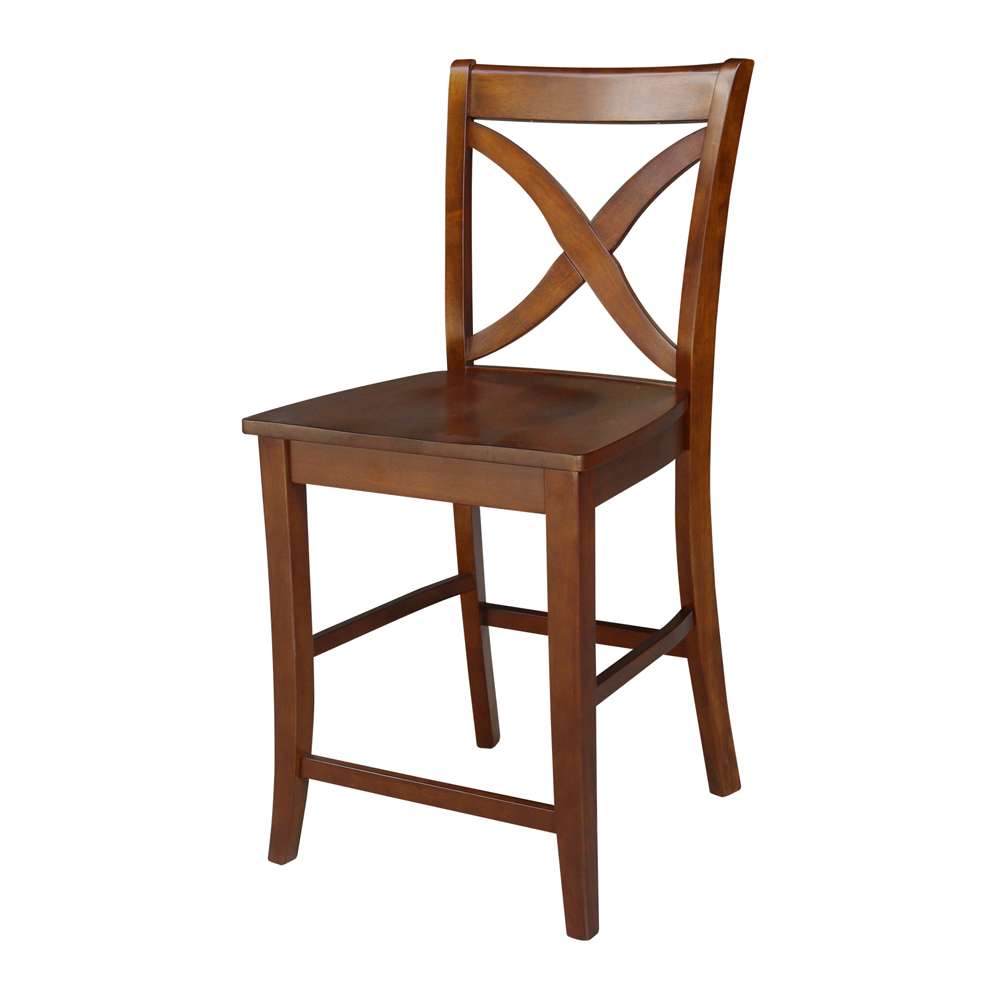 International Concepts - Vinyard Counter Height Stool - 24inSH in Espresso Finish - S581-142 veiw 1
