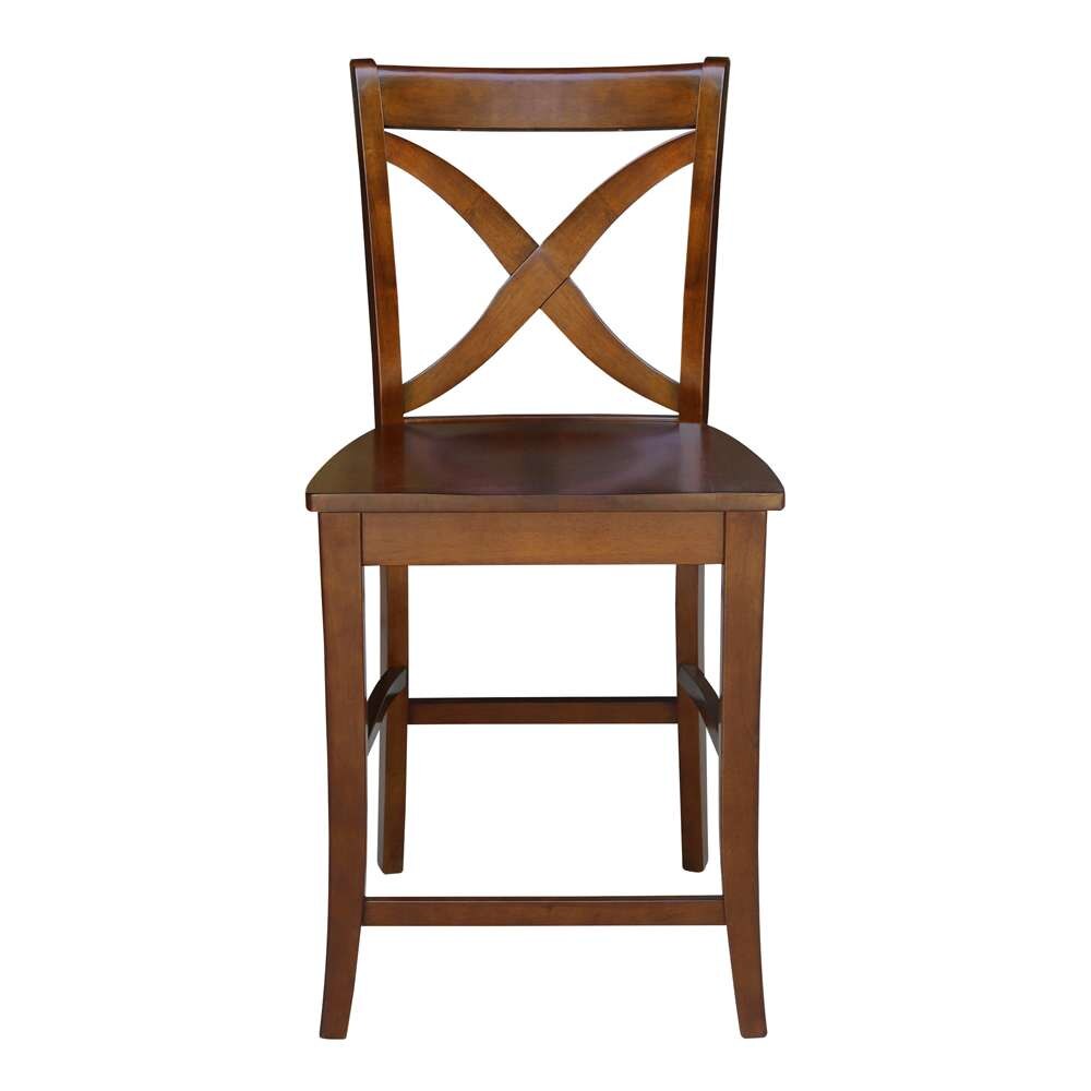 International Concepts - Vinyard Counter Height Stool - 24inSH in Espresso Finish - S581-142 veiw 6