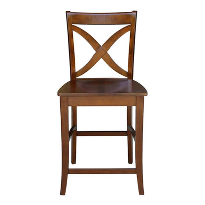 International Concepts - Vinyard Counter Height Stool - 24inSH in Espresso Finish - S581-142 veiw 6