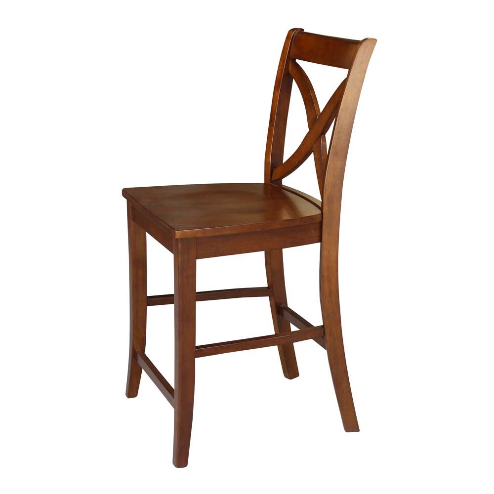 International Concepts - Vinyard Counter Height Stool - 24inSH in Espresso Finish - S581-142 veiw 7