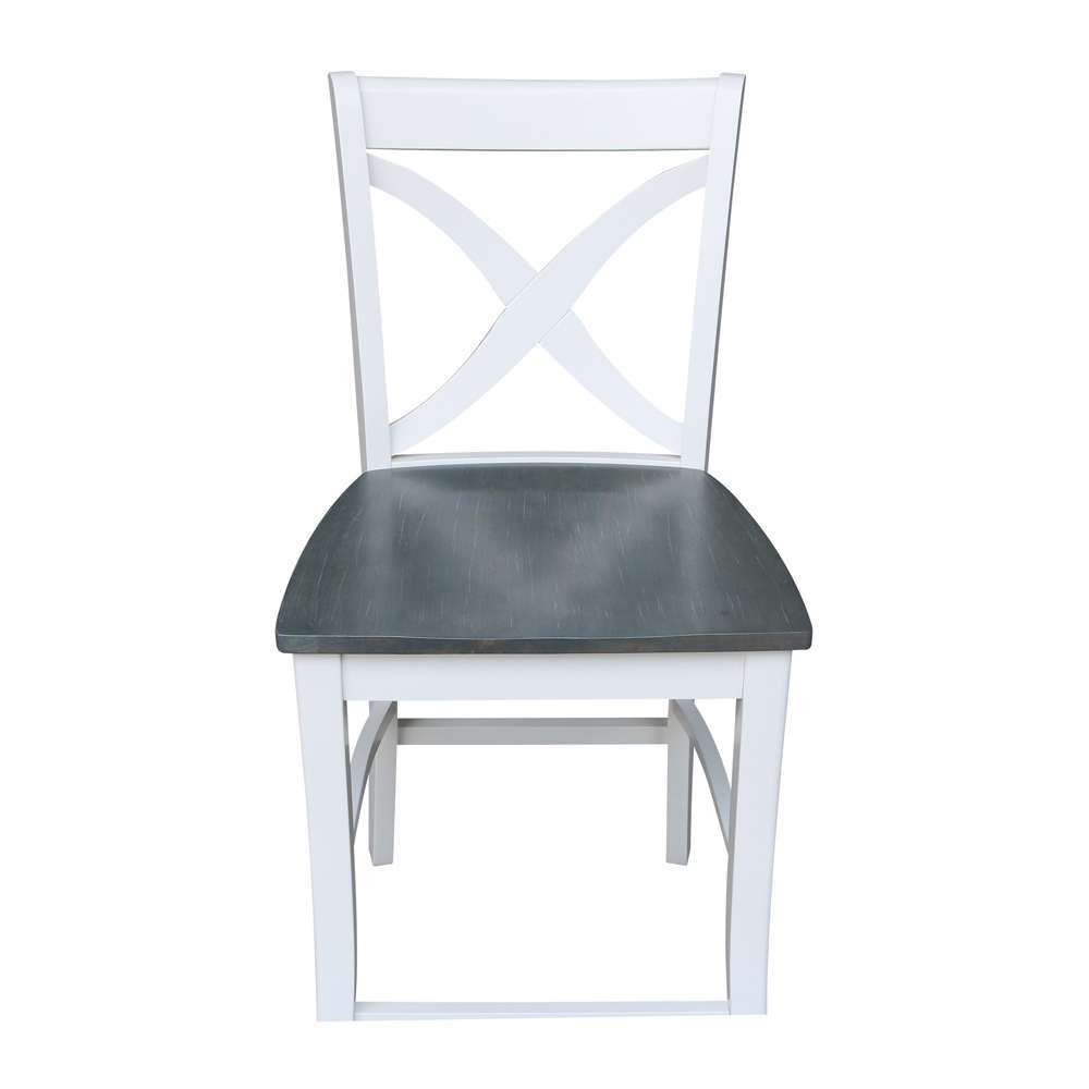 International Concepts - Vinyard Counter Height Stool - 24inSH in White/Heather Gray Finish - S05-142 veiw 9