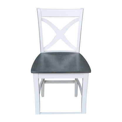 International Concepts - Vinyard Counter Height Stool - 24inSH in White/Heather Gray Finish - S05-142 veiw 9