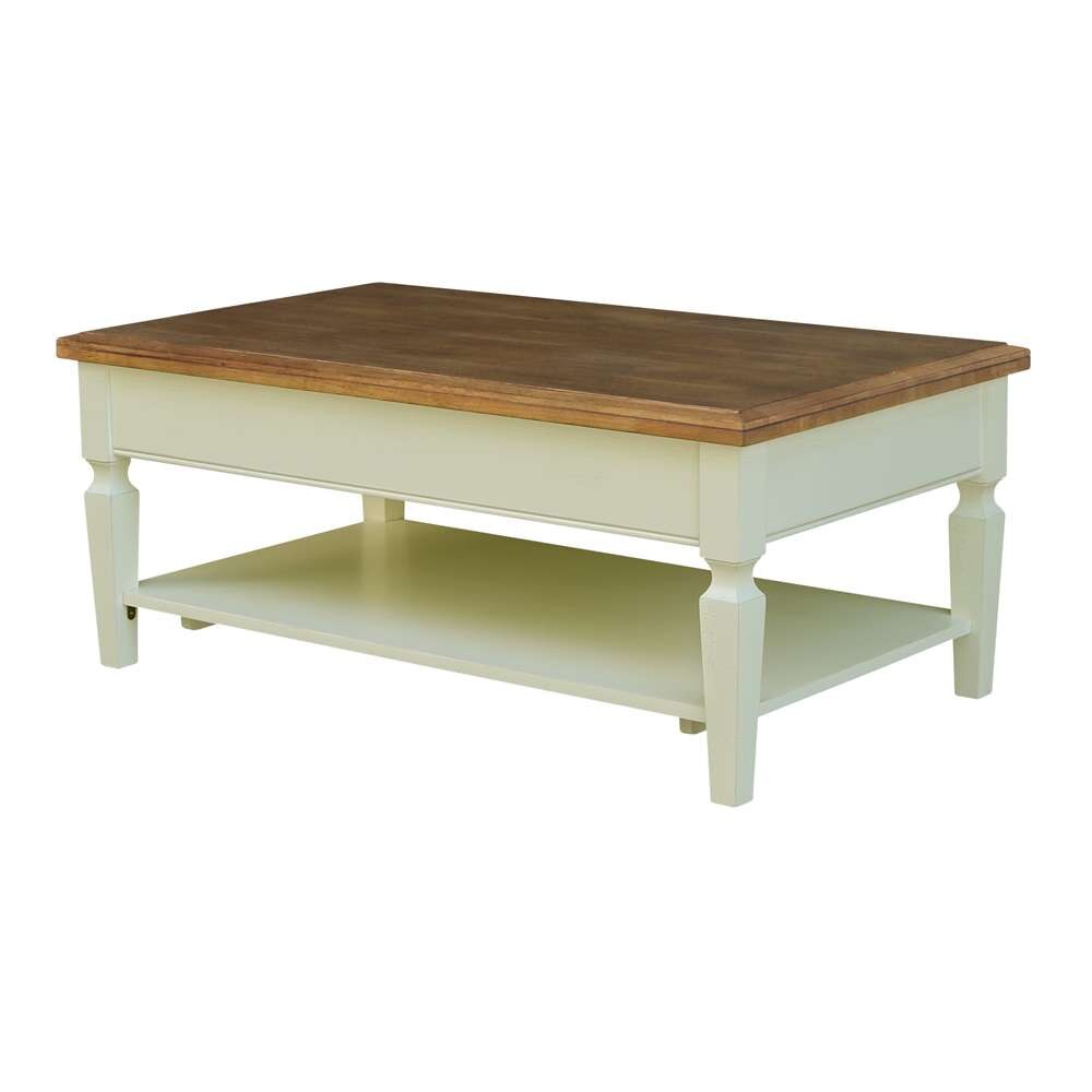 International Concepts - Vista Coffee Table in Hickory/Shell Finish - OT79-15C veiw 2