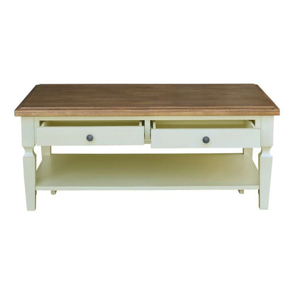 International Concepts - Vista Coffee Table in Hickory/Shell Finish - OT79-15C veiw 4
