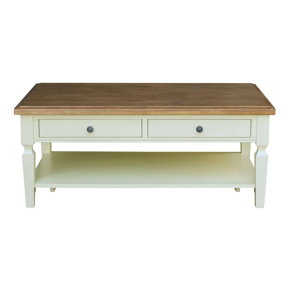 International Concepts - Vista Coffee Table in Hickory/Shell Finish - OT79-15C veiw 5