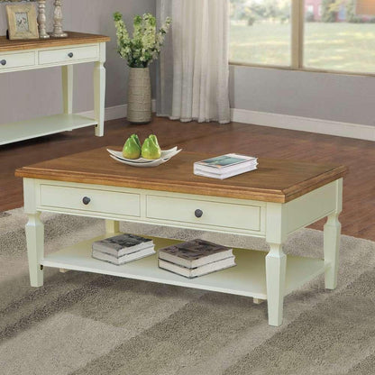International Concepts - Vista Coffee Table in Hickory/Shell Finish - OT79-15C veiw 7
