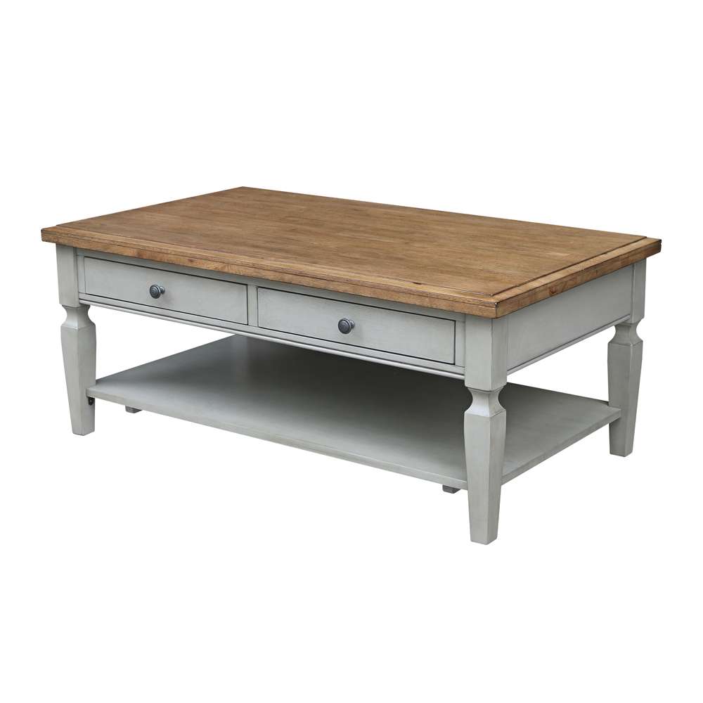 International Concepts - Vista Coffee Table in Hickory/Stone Finish - OT41-15C veiw 1