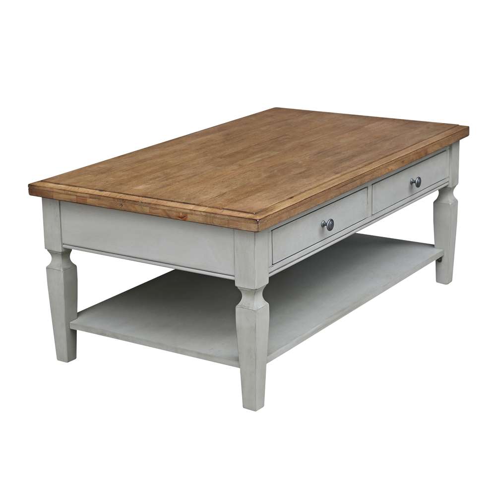 International Concepts - Vista Coffee Table in Hickory/Stone Finish - OT41-15C veiw 3