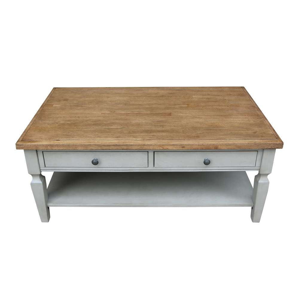 International Concepts - Vista Coffee Table in Hickory/Stone Finish - OT41-15C veiw 5