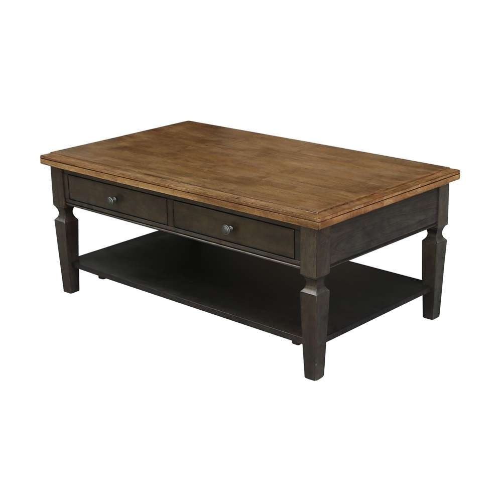 International Concepts - Vista Coffee Table in Hickory/Washed Coal Finish - OT45-15C veiw 1