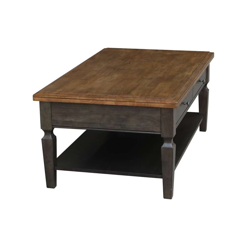 International Concepts - Vista Coffee Table in Hickory/Washed Coal Finish - OT45-15C veiw 5