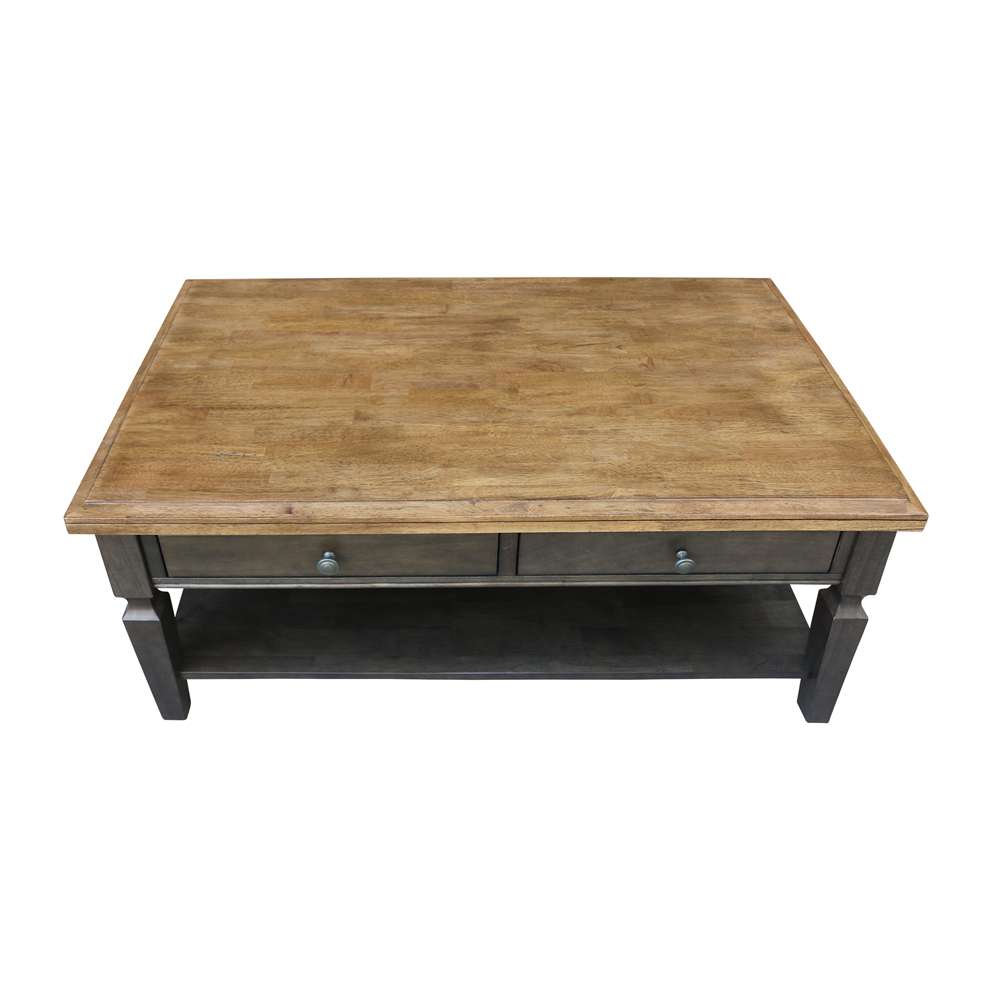 International Concepts - Vista Coffee Table in Hickory/Washed Coal Finish - OT45-15C veiw 7