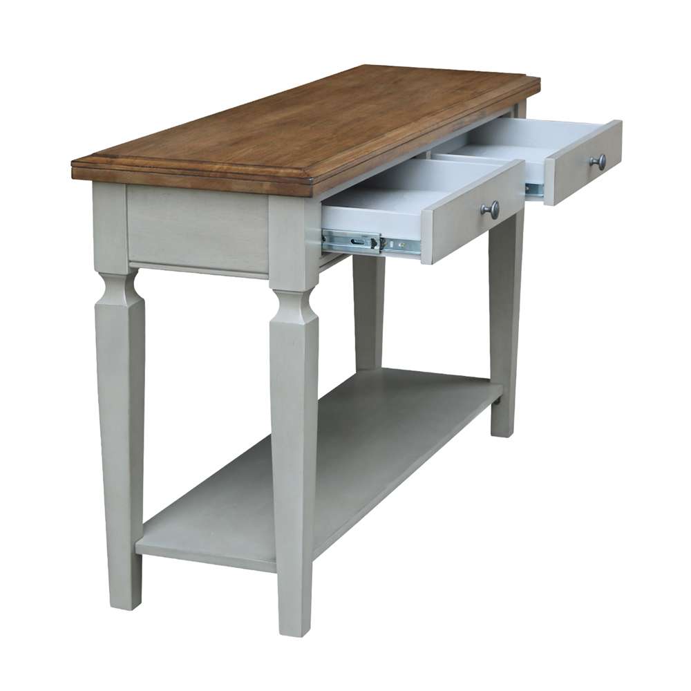 International Concepts - Vista Console/Sofa Table in Hickory/Stone Finish - OT41-15S veiw 7