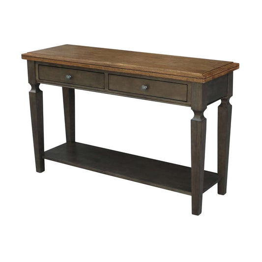 International Concepts - Vista Console/Sofa Table in Hickory/Washed Coal Finish - OT45-15S veiw 1
