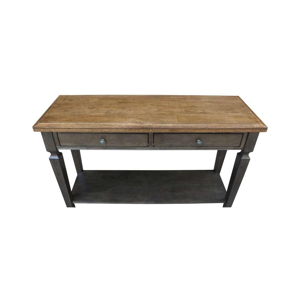 International Concepts - Vista Console/Sofa Table in Hickory/Washed Coal Finish - OT45-15S veiw 7