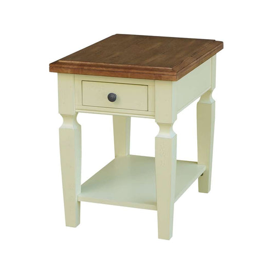 International Concepts - Vista End Table in Hickory/Shell Finish - OT79-15E veiw 1