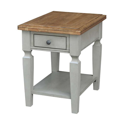 International Concepts - Vista End Table in Hickory/Stone Finish - OT41-15E veiw 1