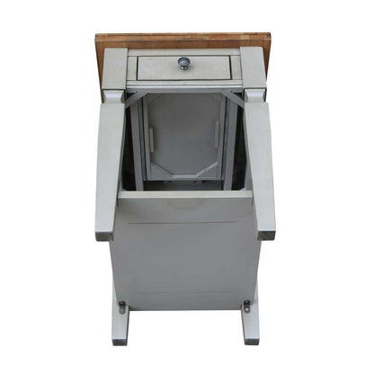 International Concepts - Vista End Table in Hickory/Stone Finish - OT41-15E veiw 5