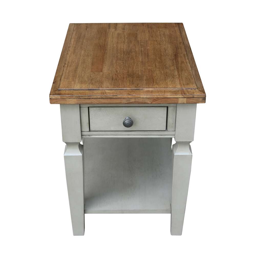 International Concepts - Vista End Table in Hickory/Stone Finish - OT41-15E veiw 7