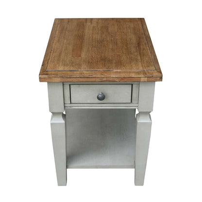 International Concepts - Vista End Table in Hickory/Stone Finish - OT41-15E veiw 7