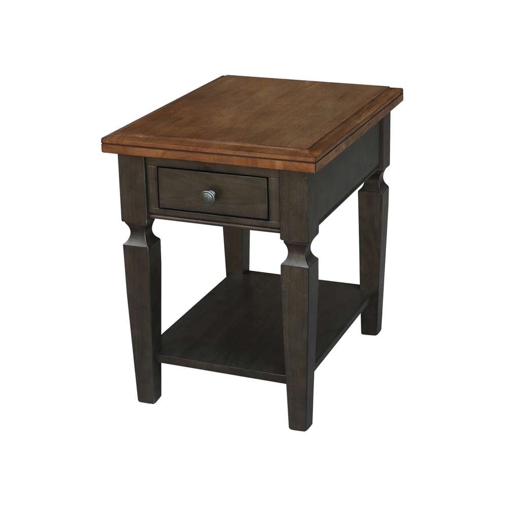 International Concepts - Vista End Table in Hickory/Washed Coal Finish - OT45-15E veiw 1