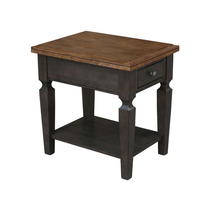 International Concepts - Vista End Table in Hickory/Washed Coal Finish - OT45-15E veiw 4