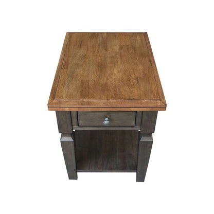 International Concepts - Vista End Table in Hickory/Washed Coal Finish - OT45-15E veiw 6