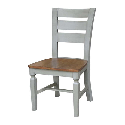 International Concepts - Vista Ladderback Chair in Hickory/Stone Finish (Set of 2) - C41-57P veiw 1
