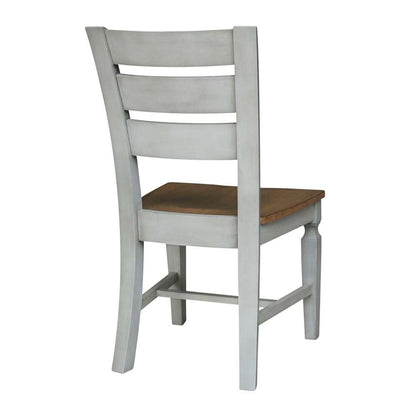 International Concepts - Vista Ladderback Chair in Hickory/Stone Finish (Set of 2) - C41-57P veiw 2