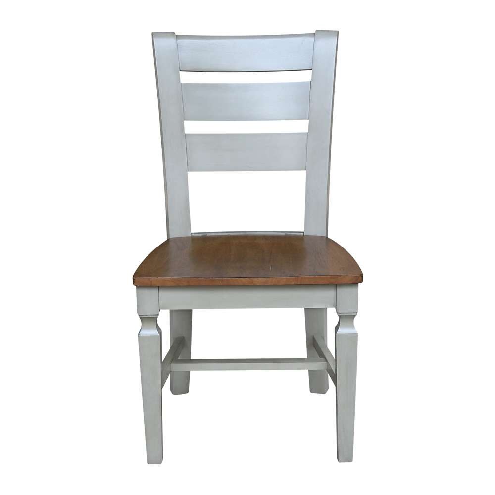International Concepts - Vista Ladderback Chair in Hickory/Stone Finish (Set of 2) - C41-57P veiw 6