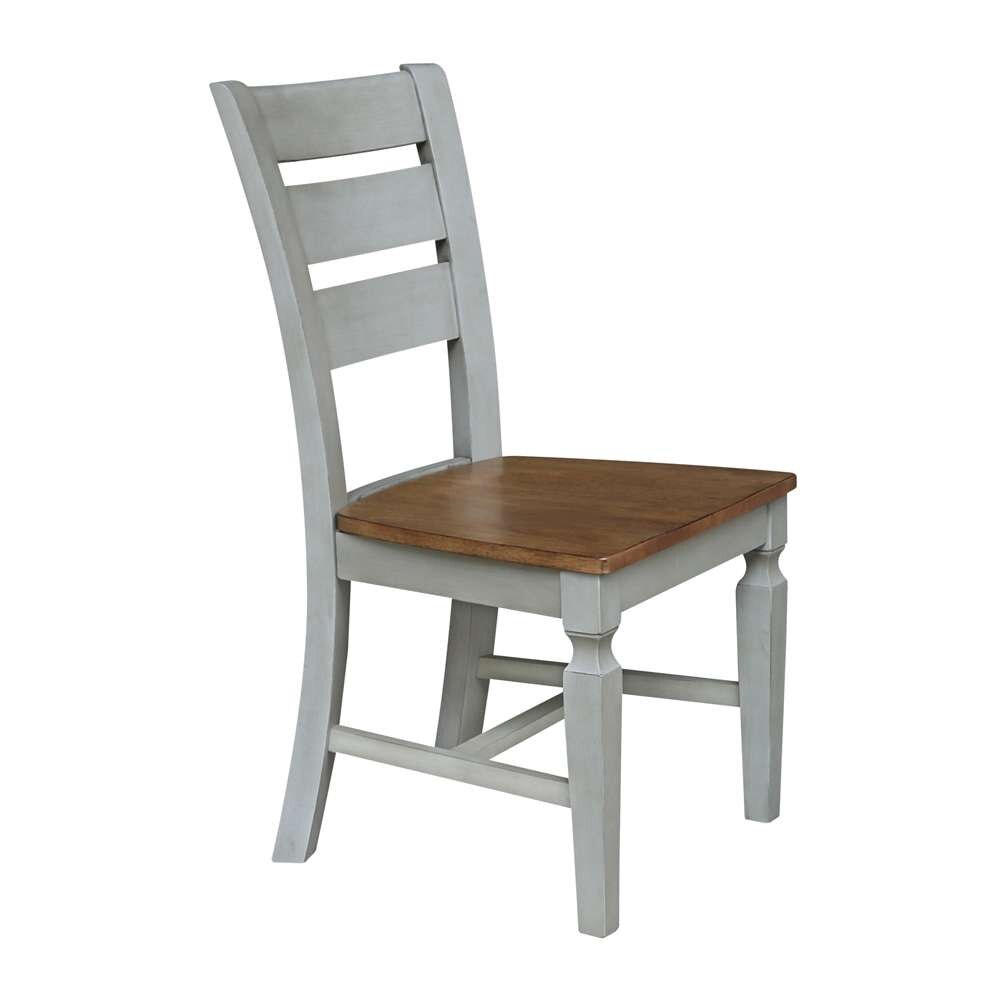 International Concepts - Vista Ladderback Chair in Hickory/Stone Finish (Set of 2) - C41-57P veiw 7
