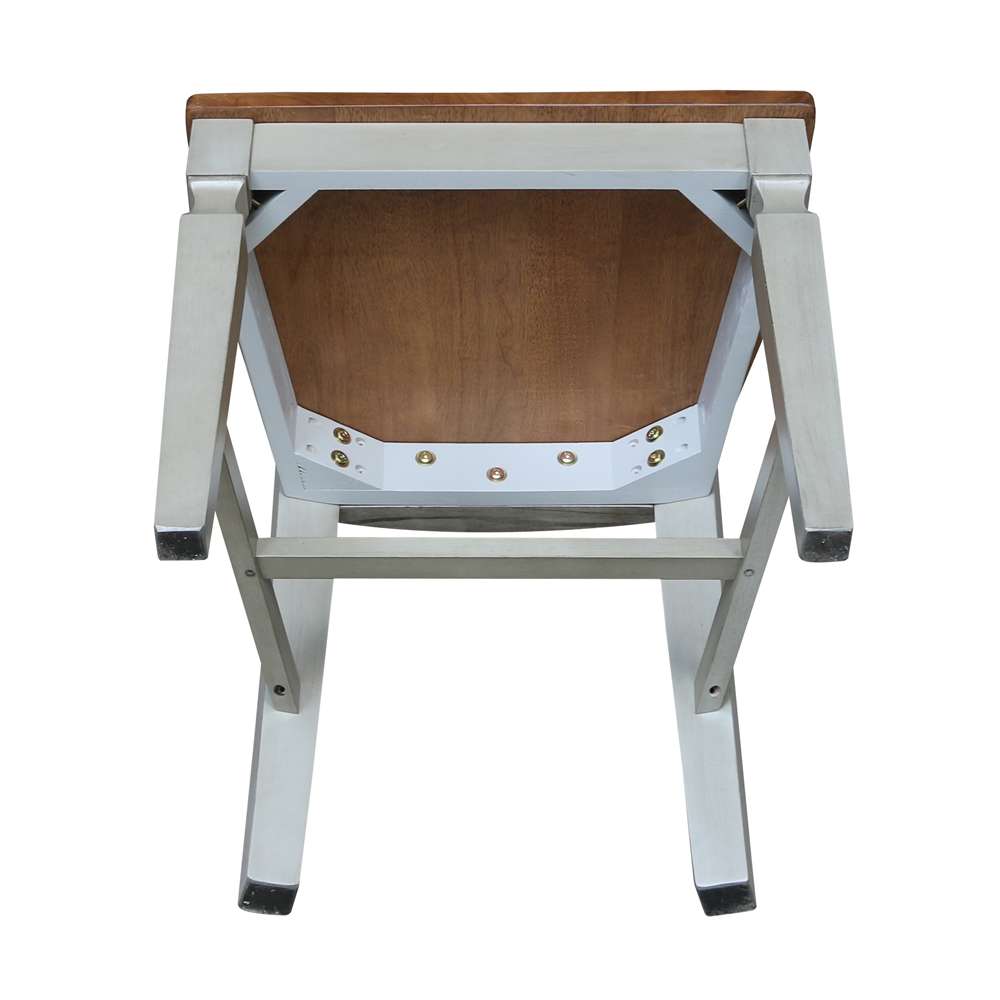 International Concepts - Vista Ladderback Chair in Hickory/Stone Finish (Set of 2) - C41-57P veiw 8