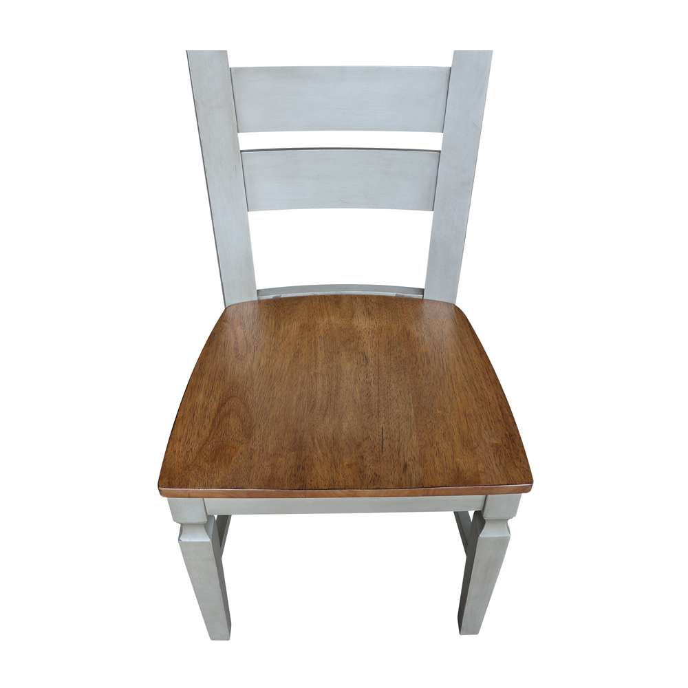 International Concepts - Vista Ladderback Chair in Hickory/Stone Finish (Set of 2) - C41-57P veiw 9