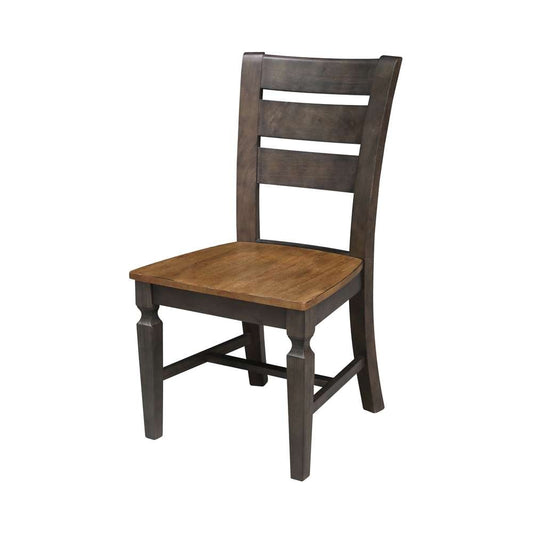 International Concepts - Vista Ladderback Chair in Hickory/Washed Coal Finish (Set of 2) - C45-57P veiw 1