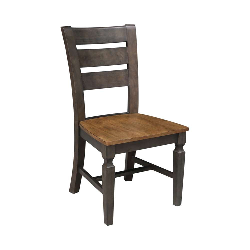 International Concepts - Vista Ladderback Chair in Hickory/Washed Coal Finish (Set of 2) - C45-57P veiw 4