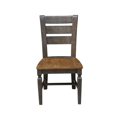 International Concepts - Vista Ladderback Chair in Hickory/Washed Coal Finish (Set of 2) - C45-57P veiw 6