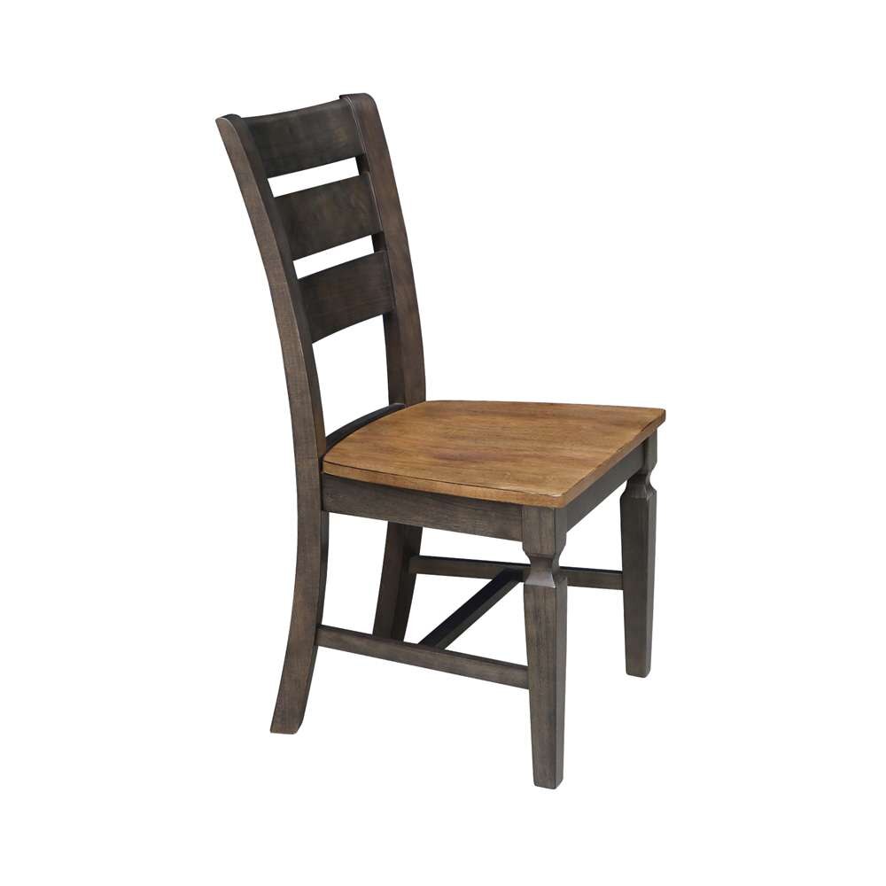 International Concepts - Vista Ladderback Chair in Hickory/Washed Coal Finish (Set of 2) - C45-57P veiw 7