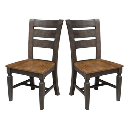 International Concepts - Vista Ladderback Chair in Hickory/Washed Coal Finish (Set of 2) - C45-57P veiw 8