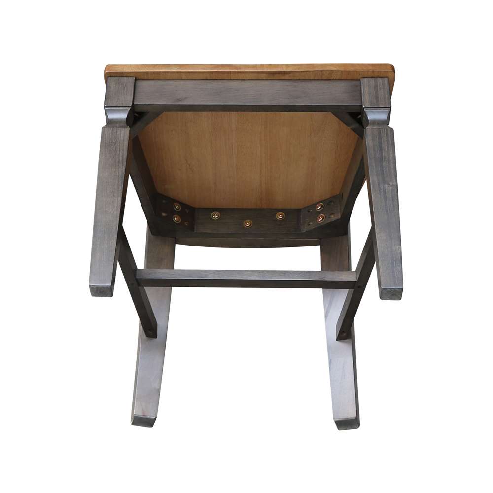 International Concepts - Vista Ladderback Chair in Hickory/Washed Coal Finish (Set of 2) - C45-57P veiw 9