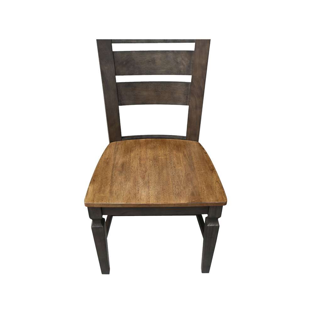 International Concepts - Vista Ladderback Chair in Hickory/Washed Coal Finish (Set of 2) - C45-57P veiw 10