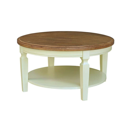 International Concepts - Vista Round Coffee Table in Hickory/Shell Finish - OT79-15CR veiw 1