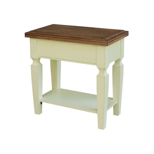 International Concepts - Vista Side Table in Hickory/Shell Finish - OT79-15E2 veiw 1