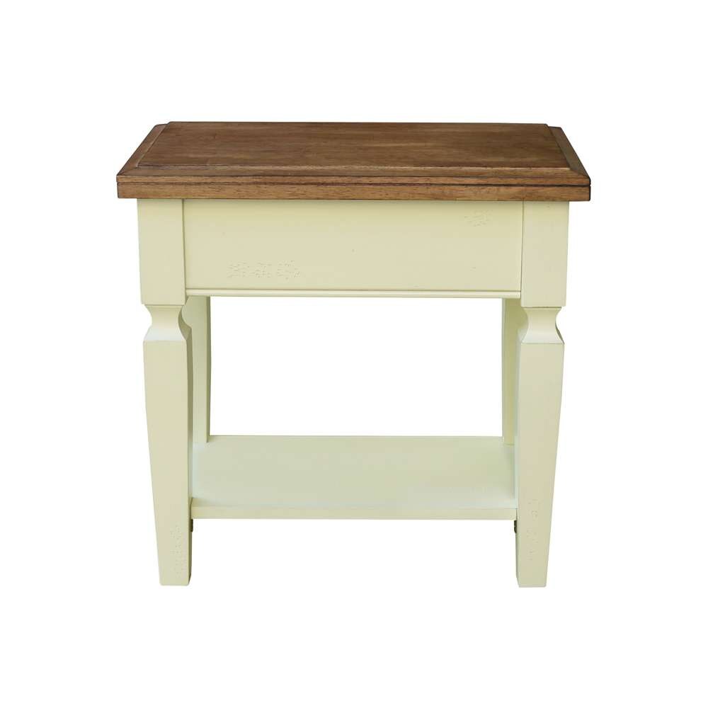 International Concepts - Vista Side Table in Hickory/Shell Finish - OT79-15E2 veiw 4