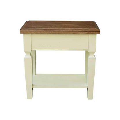 International Concepts - Vista Side Table in Hickory/Shell Finish - OT79-15E2 veiw 4