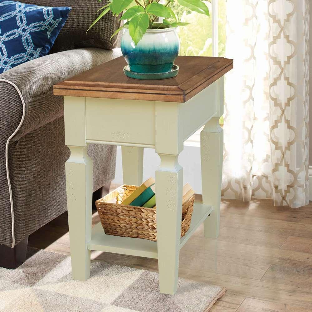 International Concepts - Vista Side Table in Hickory/Shell Finish - OT79-15E2 veiw 5