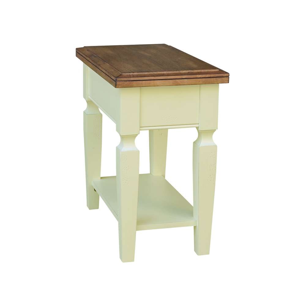 International Concepts - Vista Side Table in Hickory/Shell Finish - OT79-15E2 veiw 6