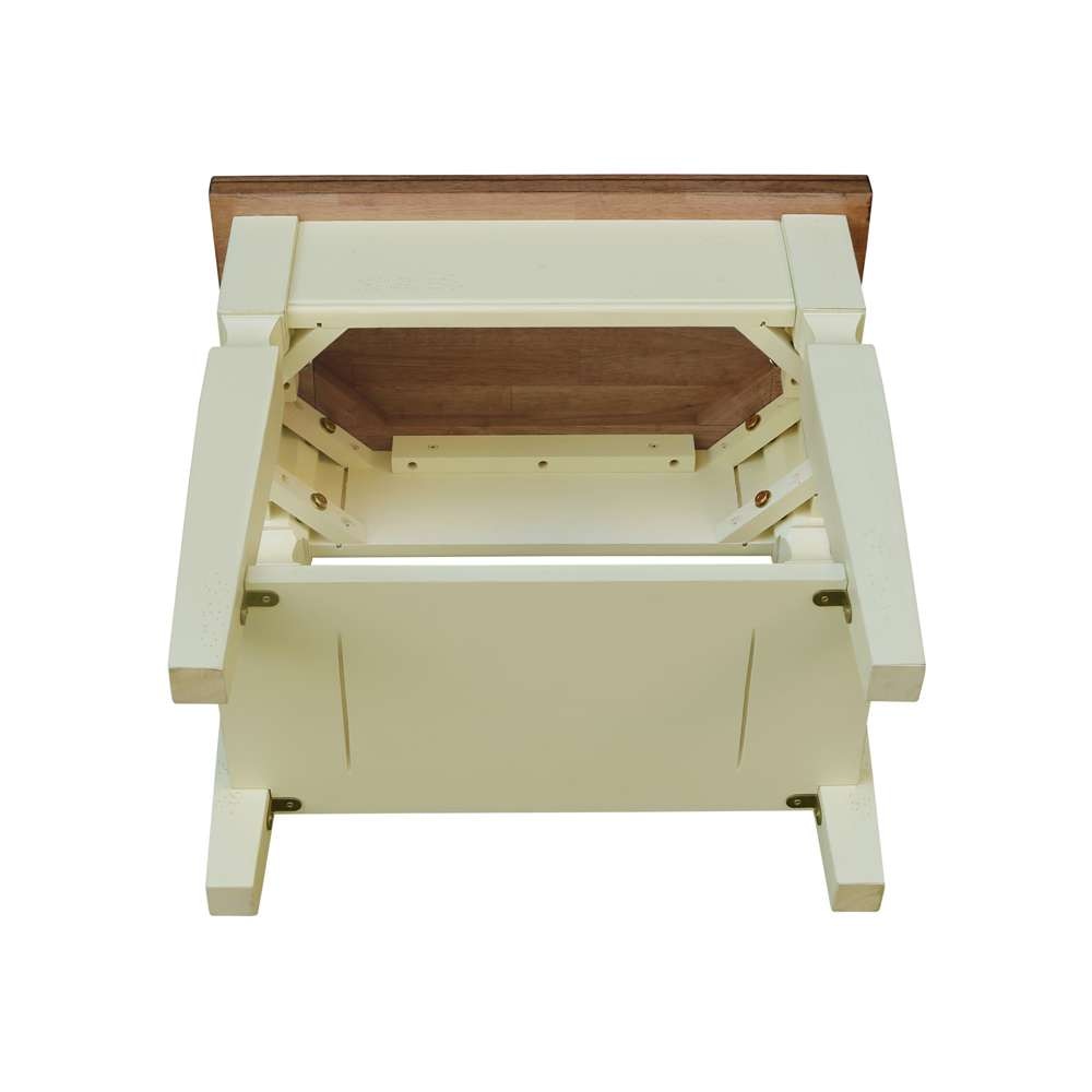 International Concepts - Vista Side Table in Hickory/Shell Finish - OT79-15E2 veiw 7