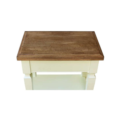 International Concepts - Vista Side Table in Hickory/Shell Finish - OT79-15E2 veiw 8