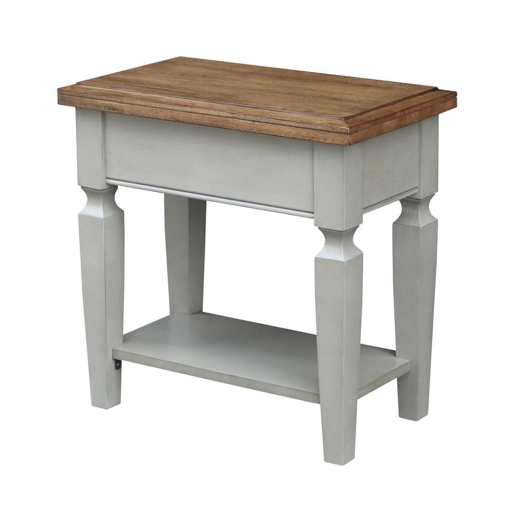 International Concepts - Vista Side Table in Hickory/Stone Finish - OT41-15E2 veiw 1
